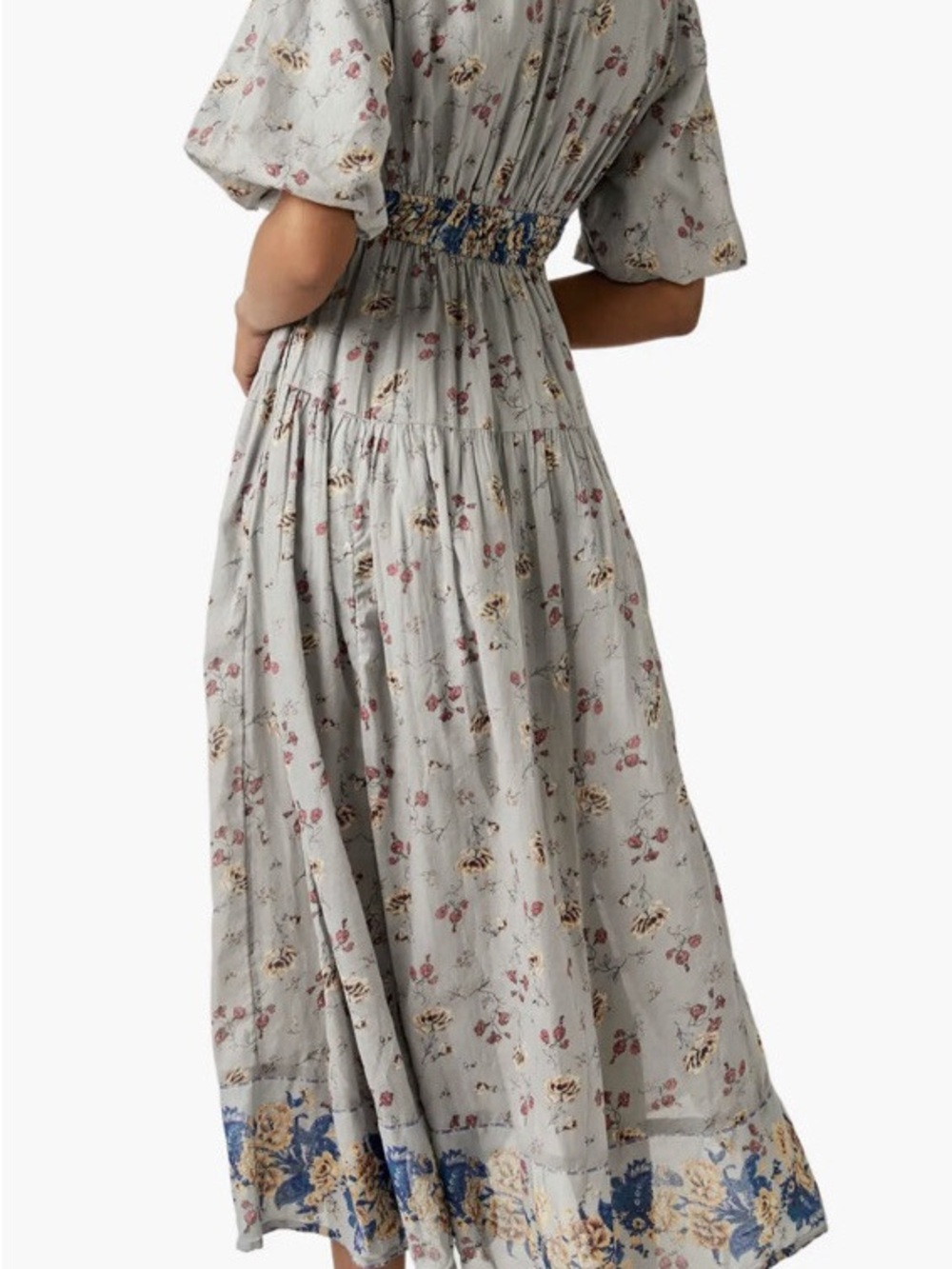 Free People Lysette Light Blue Floral Maxi Dress XS